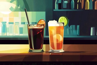 吧台双饮 橙柠点缀鸡尾酒