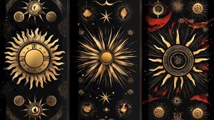 神秘太阳星空主题装饰画