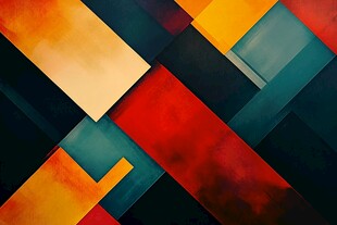 多彩几何拼接抽象背景图