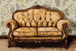 复古花纹沙发 尽显优雅格调