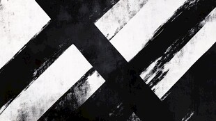 黑白笔触交叉抽象艺术图