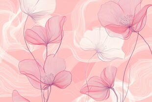 粉色花卉梦幻背景图案