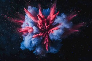 梦幻色彩粉末爆炸瞬间