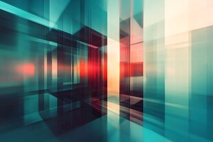 未来感几何空间抽象画面