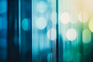 窗外雨景光斑梦幻画面