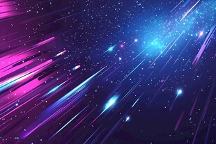 梦幻星空流星绚烂背景