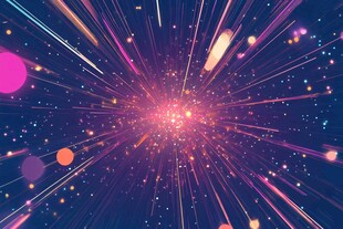 梦幻炫彩光线爆炸背景图