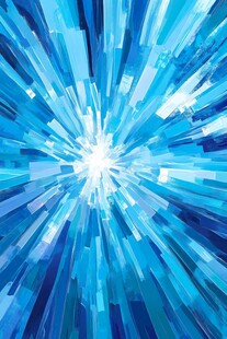 蓝色放射状抽象炫彩背景