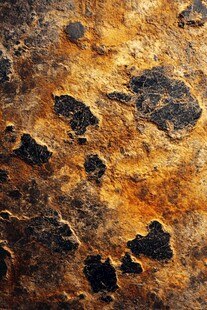 生锈金属表面纹理特写