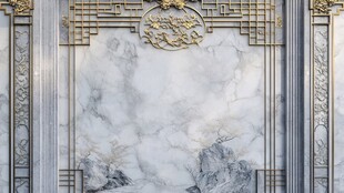 中式大理石奢华装饰墙