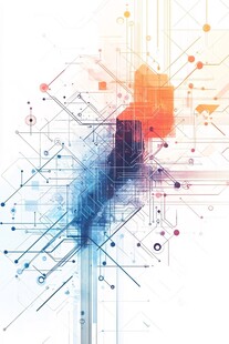 科技感抽象几何线条图案