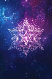 梦幻星空下的神秘星形图案