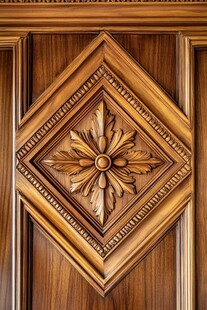 精美木雕花纹的实木门板