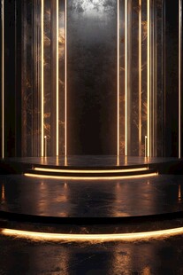 炫酷灯光环绕的神秘舞台