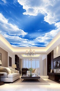 梦幻天空客厅天花板装饰
