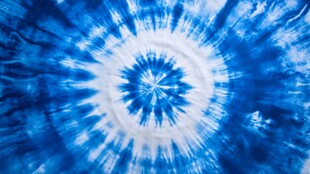 蓝白扎染图案纹理特写