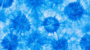 蓝色扎染风花纹图案