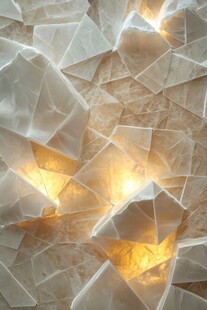 破碎晶体的独特纹理之美