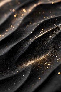 黑底金闪波浪纹理背景