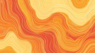 橙黄渐变波浪纹理背景图