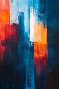 抽象色彩笔触艺术画作