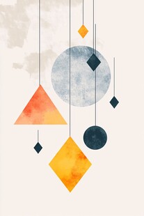几何图形悬挂装饰画