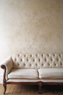 复古沙发靠墙营造温馨氛围