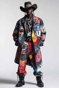 个性牛仔风穿搭男士形象