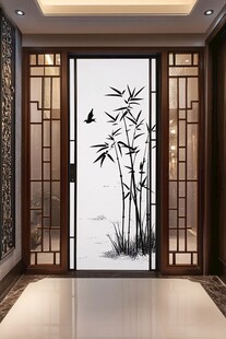 中式屏风 墨竹雅韵迎佳客