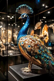 精美孔雀雕塑亮相展示空间