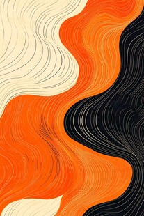 波浪线条抽象艺术图案