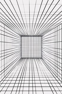 黑白网格空间透视背景图