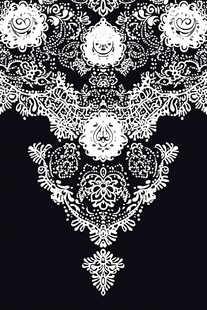 黑白蕾丝花边装饰图案