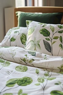 清新绿植风床上用品套件