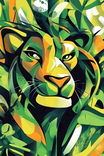 丛林中的斑斓雄狮