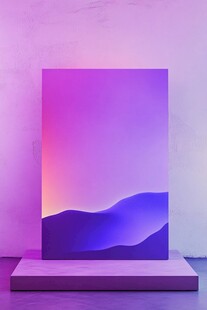 梦幻渐变光影立体展示物