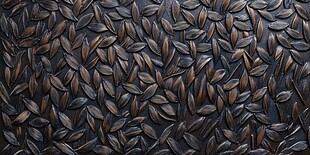 复古树叶纹理浮雕图案