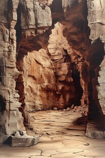 神秘洞穴内部景观