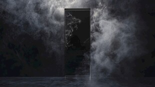 神秘黑门 烟雾环绕氛围图