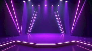紫色炫酷舞台空间效果