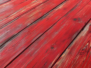 红色老旧木质地板纹理