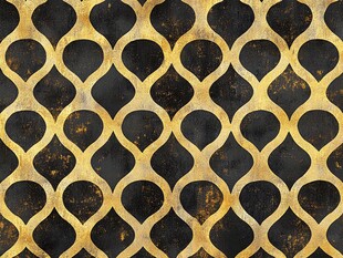 金色复古几何镂空图案