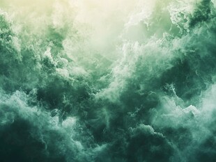 梦幻绿云 自然奇幻景象