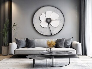 简约客厅的艺术花卉装饰