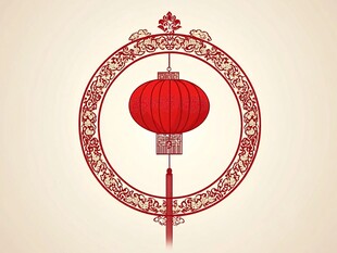 中式红灯笼喜庆装饰图