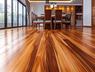 现代客厅实木地板优雅空间