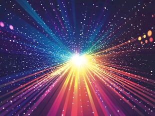 绚丽星芒宇宙之光效背景