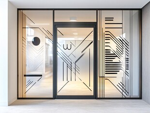 现代简约风玻璃门设计