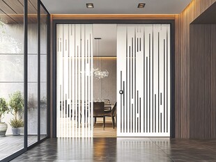 简约现代风格的玻璃隔断门