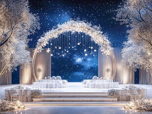 梦幻星空下的唯美婚礼场地
